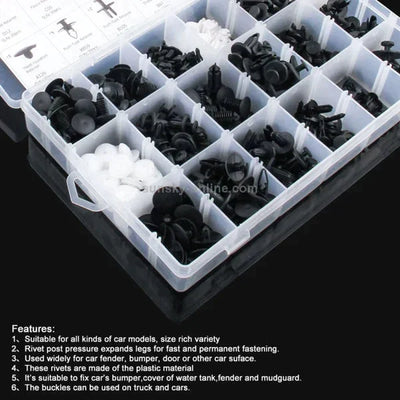 طقم 415 قطعة مشابك تثبيت السيارات – متعدد الاستخدامات