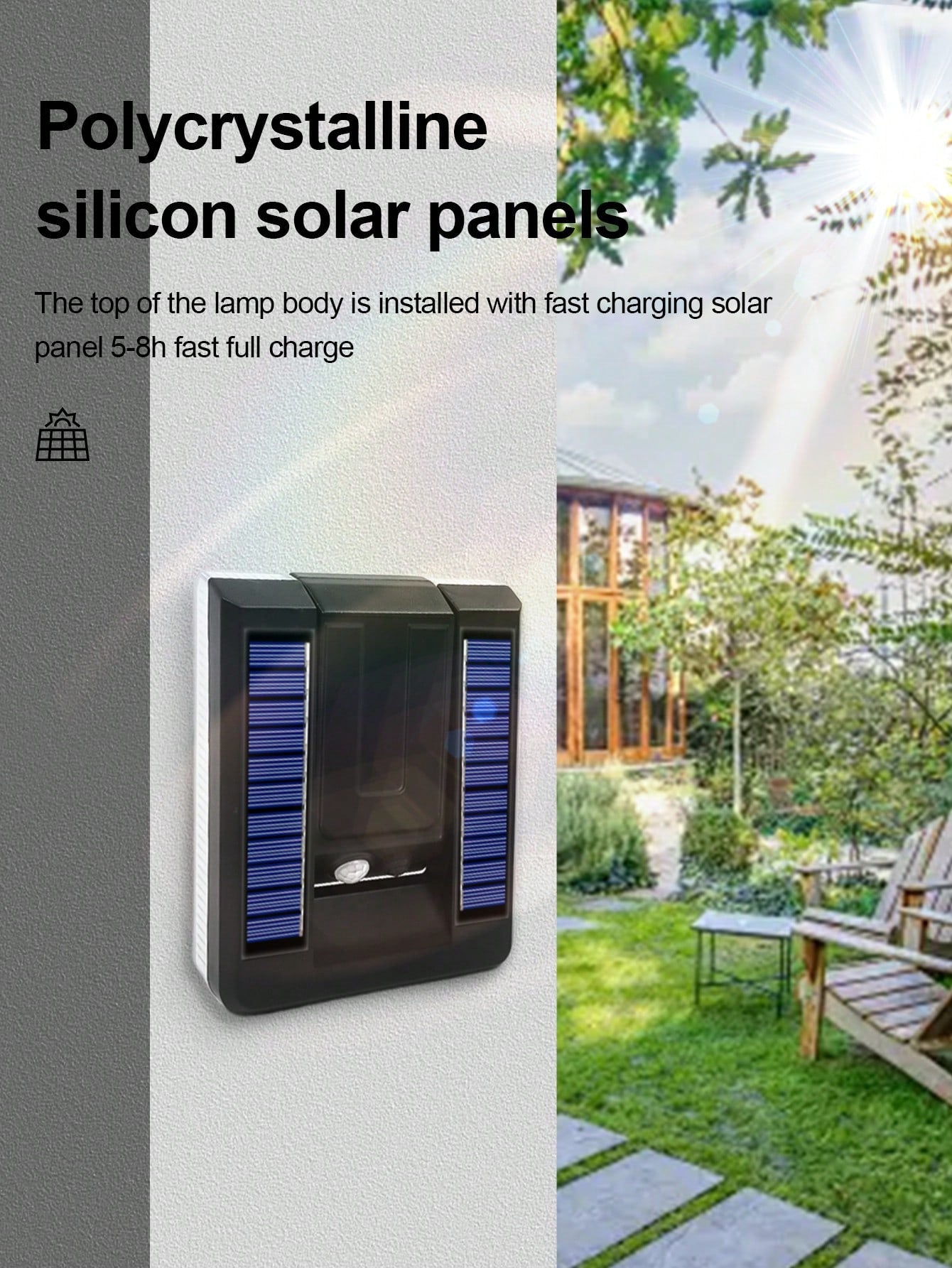 Lampe Solaire Murale Extérieure “Smart Sensor – 3 Modes”