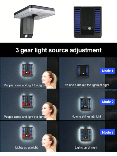 Lampe Solaire Murale Extérieure “Smart Sensor – 3 Modes”