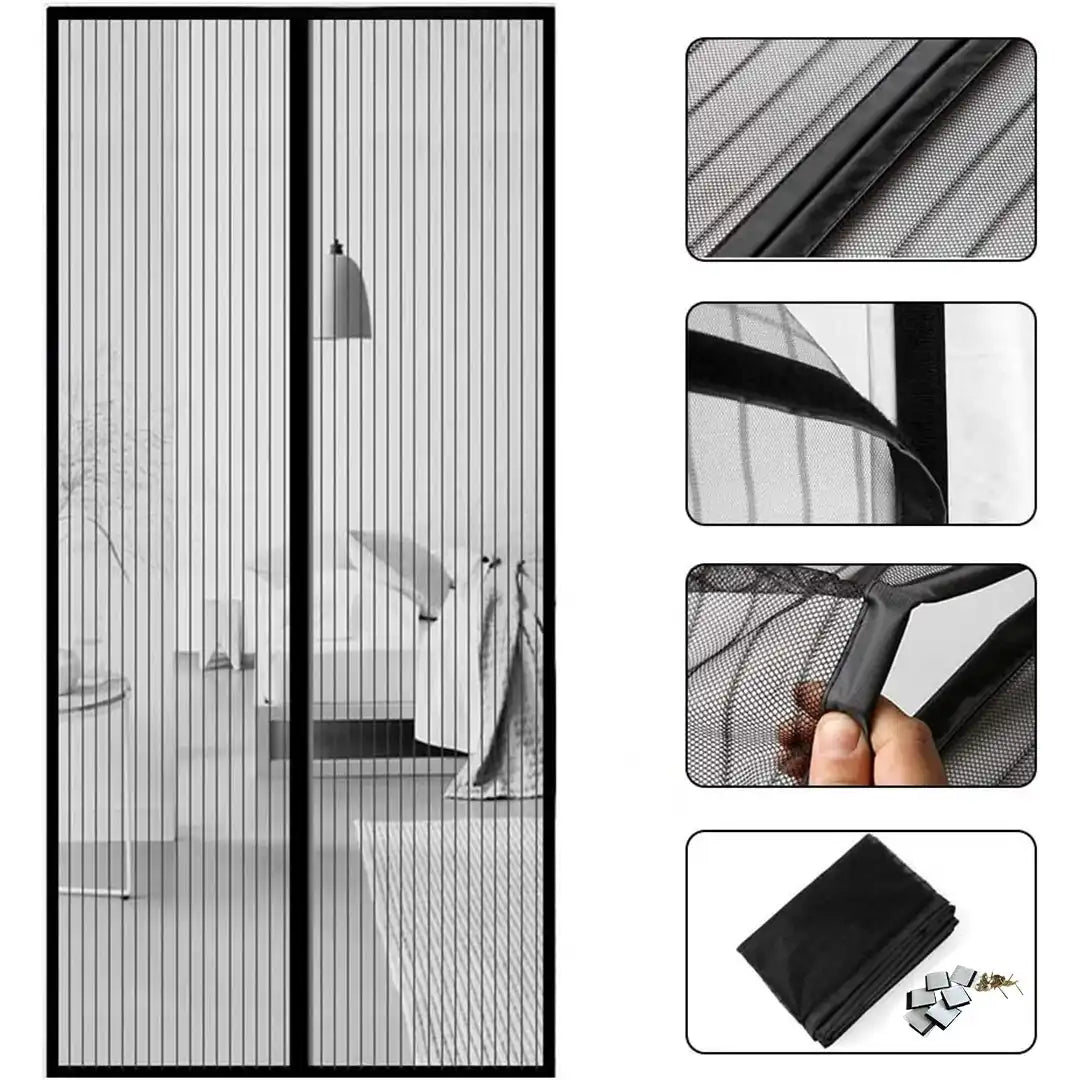 Rideau Anti-Moustiques Magnétique – Fermeture Automatique &amp; Installation Sans Clous