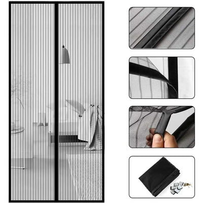 Rideau Anti-Moustiques Magnétique – Fermeture Automatique &amp; Installation Sans Clous