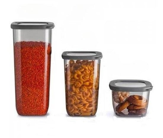 Set de 3 Bocaux en Verre avec Couvercle