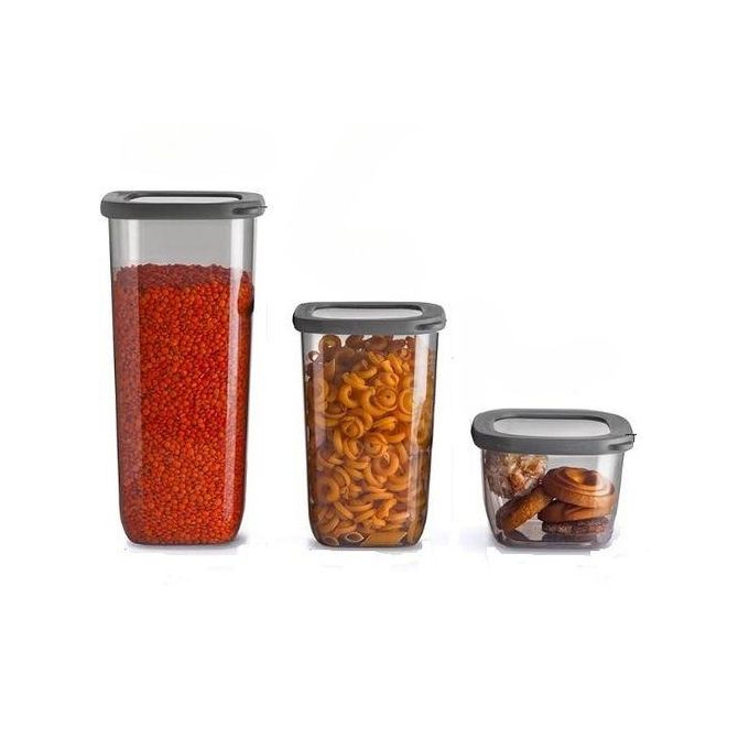 Set de 3 Bocaux en Verre avec Couvercle