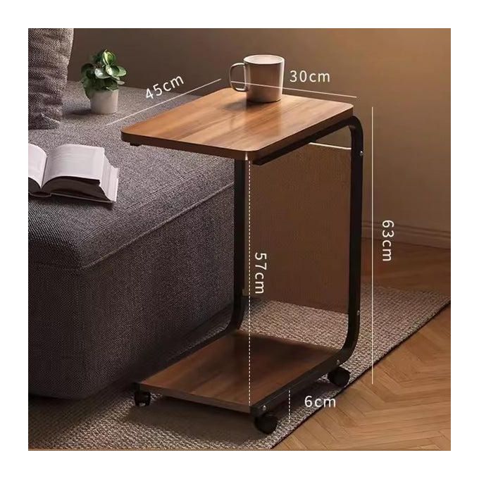 Table d’Appoint Moderne en Forme de C – Élégance &amp; Praticité