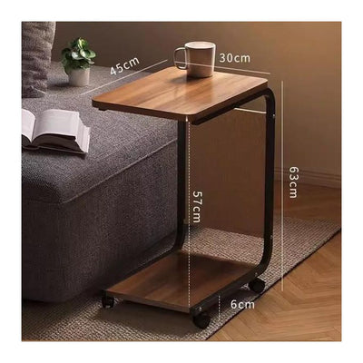 Table d’Appoint Moderne en Forme de C – Élégance &amp; Praticité