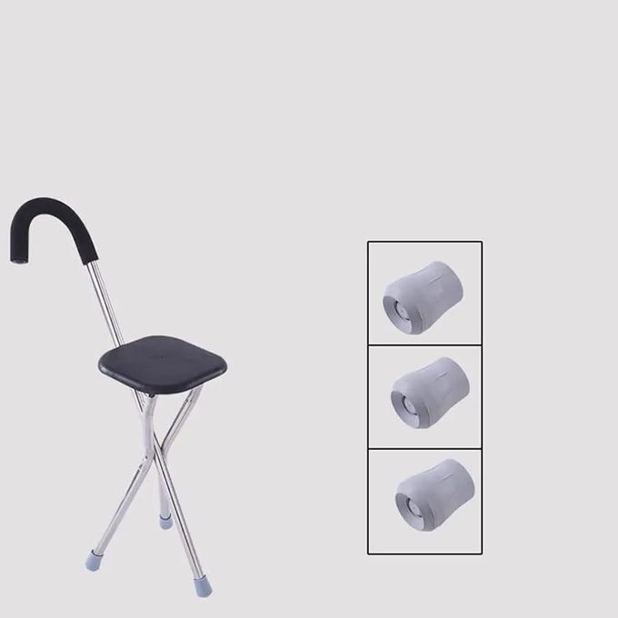 عكّاز قابل للطي مع مقعد مدمج – 2-في-1