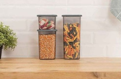 Set de 3 Bocaux en Verre avec Couvercle