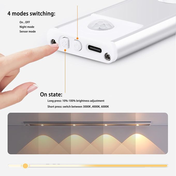 مصباح  فائق الرقة مع مستشعر حركة