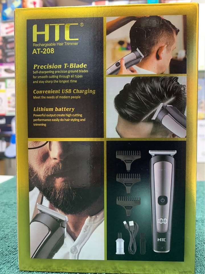 Tondeuse HTC AT-208 – Coupe-Précision, Rechargeable &amp; Portable