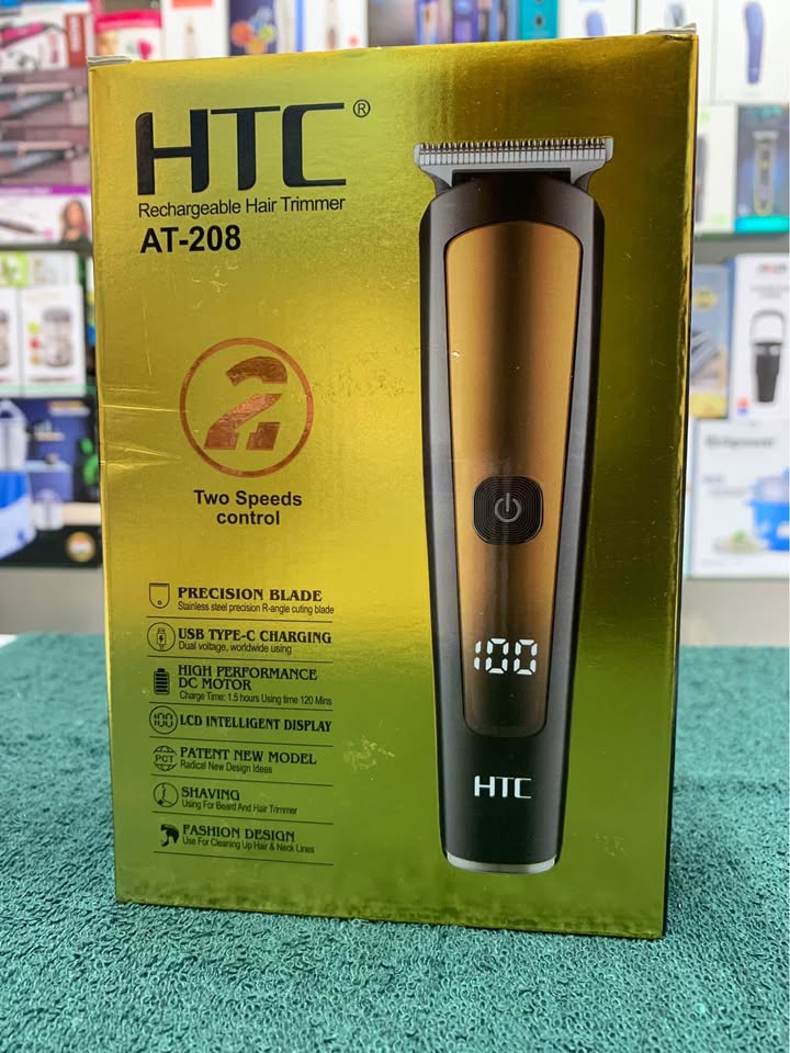 Tondeuse HTC AT-208 – Coupe-Précision, Rechargeable &amp; Portable