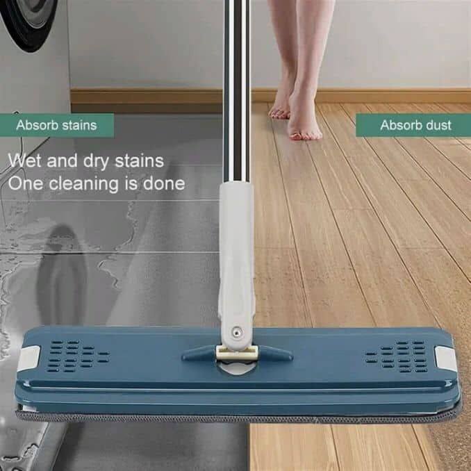 Balai-Serpillère avec Seau d’Essorage + 4 Serpillères