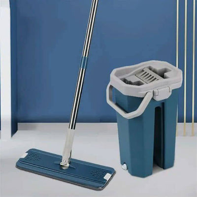 Balai-Serpillère avec Seau d’Essorage + 4 Serpillères