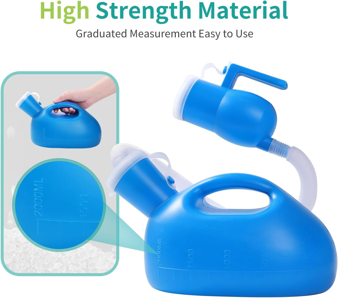 وعاء تبول للبالغين وكبار السن – سعة 2000 مل