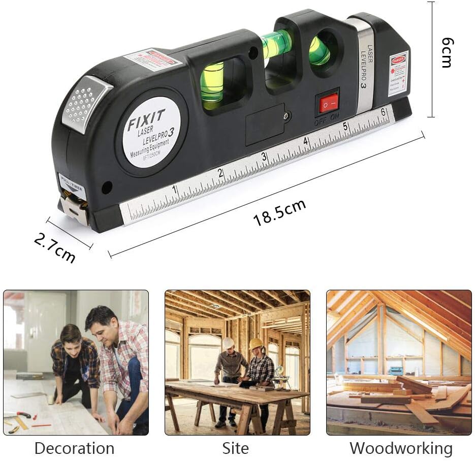 عرض مزدوج: ميزان ليزر متعدد الوظائف + علبة مفاتيح 46 قطعة