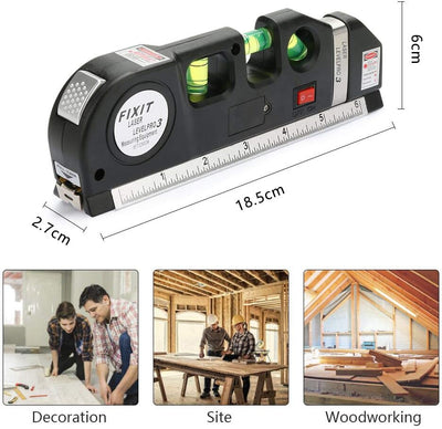 عرض مزدوج: ميزان ليزر متعدد الوظائف + علبة مفاتيح 46 قطعة