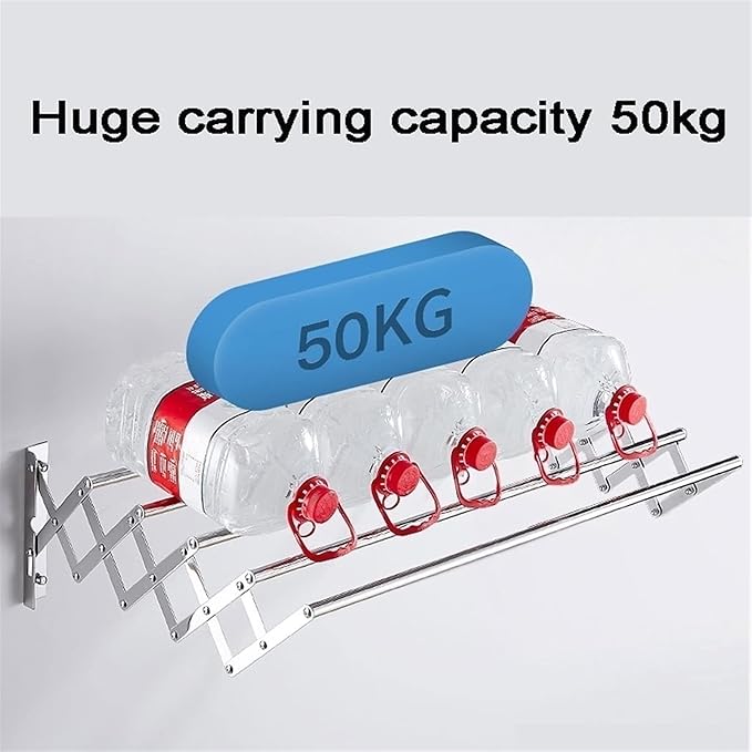 🧺✨ منشر ملابس جداري قابل للتمديد – الحل العصري لتوفير المساحة وتجفيف الملابس بسهولة