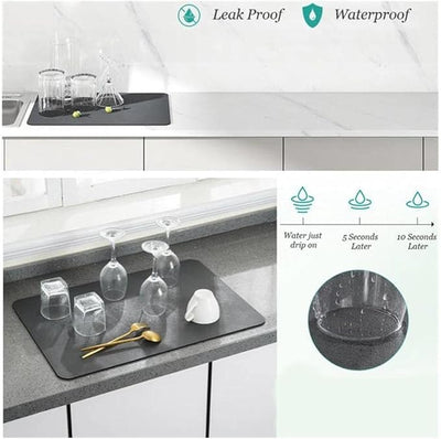 🧽 حصيرة تجفيف الأواني المقاومة للماء – نظافة وأناقة لمطبخك