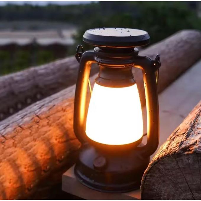 مصباح التخييم الشمسي القابل لإعادة الشحن – بثلاثة أوضاع إضاءة