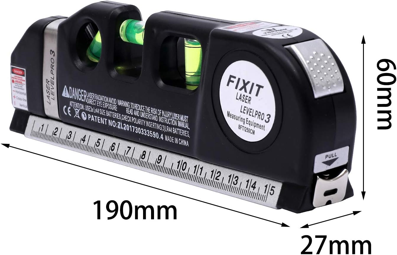 عرض مزدوج: ميزان ليزر متعدد الوظائف + علبة مفاتيح 46 قطعة