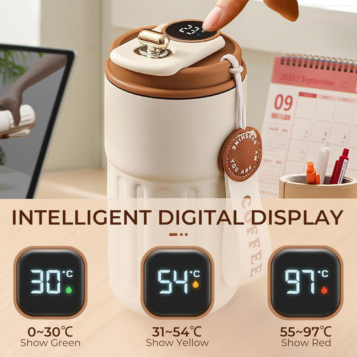 Tasse à Café Intelligente 400 ml – Acier Inoxydable (TK)