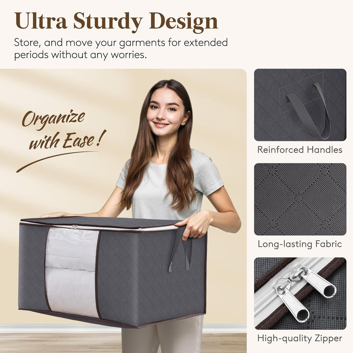 Lot de Sacs de Rangement Pliables – Grande Capacité &amp; Ultra Pratiques