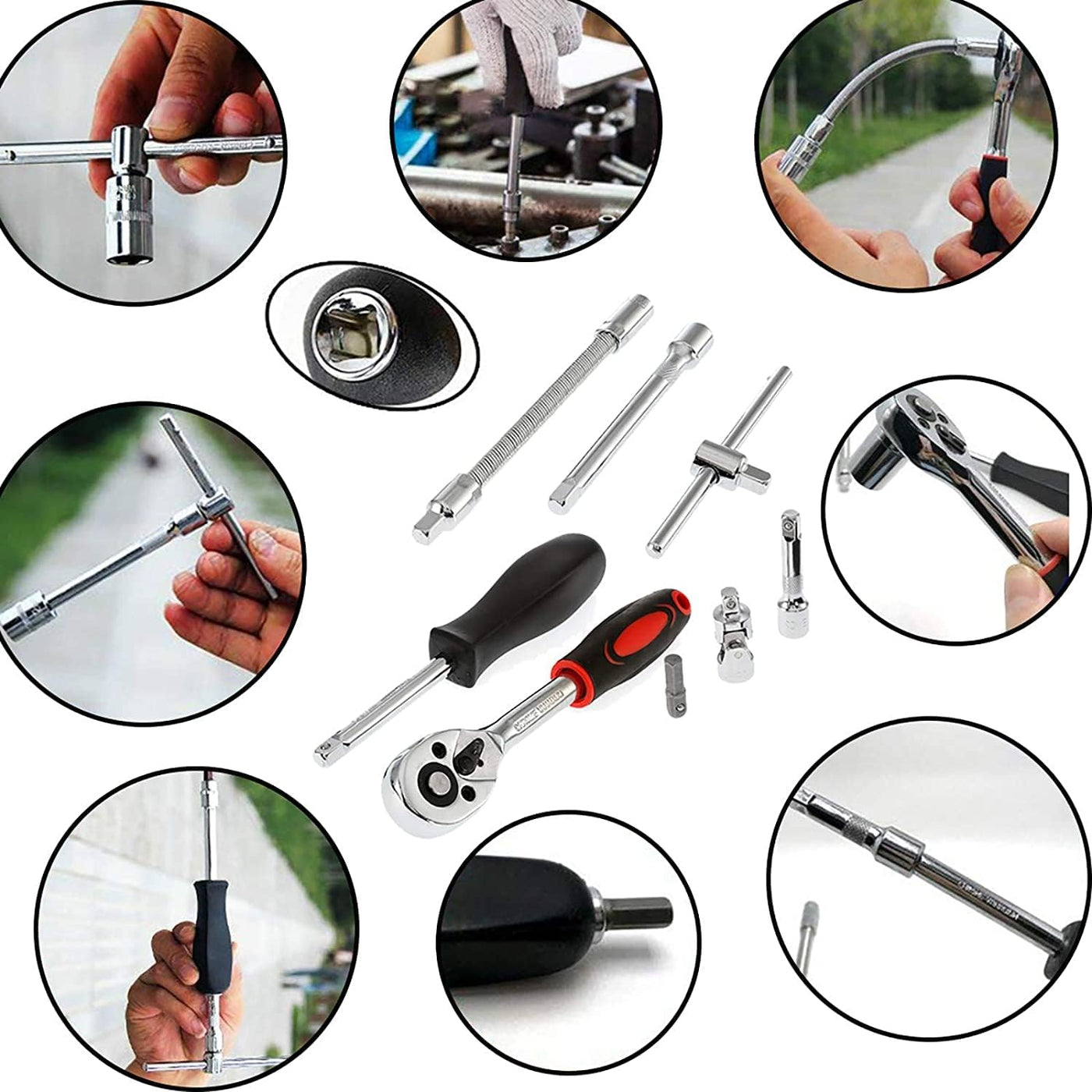 عرض مزدوج: ميزان ليزر متعدد الوظائف + علبة مفاتيح 46 قطعة