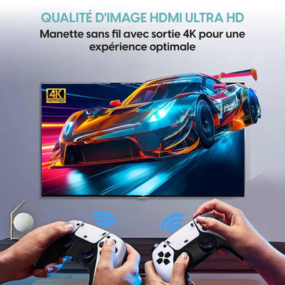 Console Rétro HDMI 4K avec 20 000+ Jeux & 2 Manettes Sans Fil