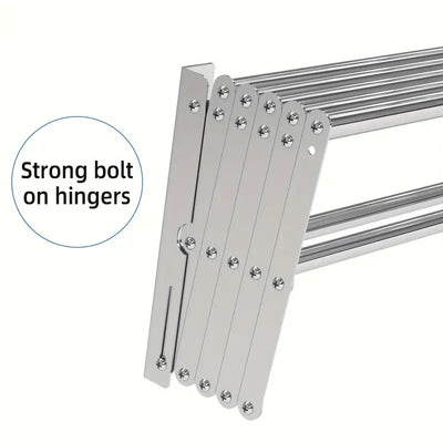 🧺✨ منشر ملابس جداري قابل للتمديد – الحل العصري لتوفير المساحة وتجفيف الملابس بسهولة