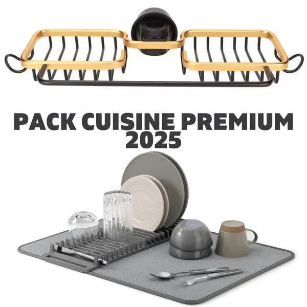 Pack de Cuisine 2 en 1 – Égouttoir Udry + Porte-Éponge