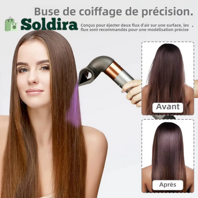 Sèche-Cheveux Professionnel 5 en 1 – Peigne à Air Chaud, Fer à Boucler et Lisseur