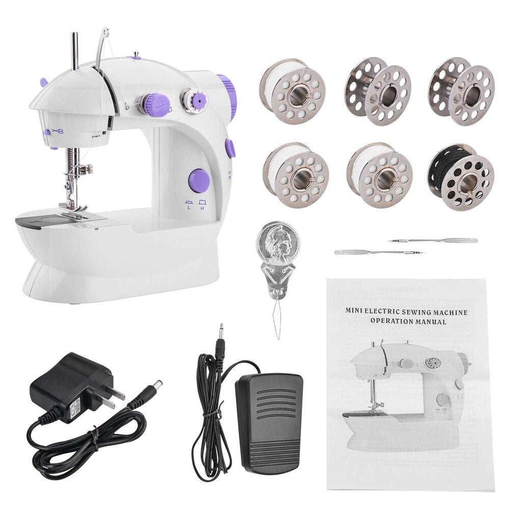 Mini Machine à Coudre Portable + LED &amp; Coupe-Fil