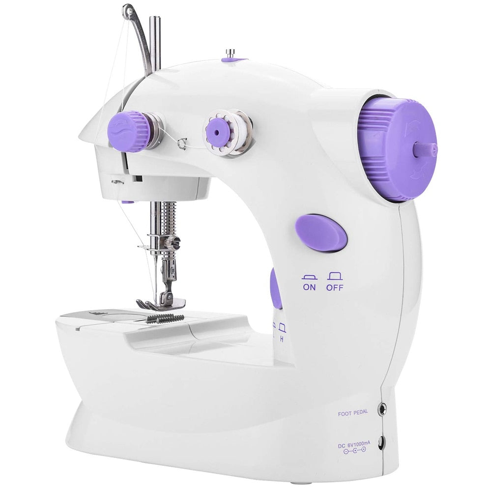 Mini Machine à Coudre Portable + LED &amp; Coupe-Fil