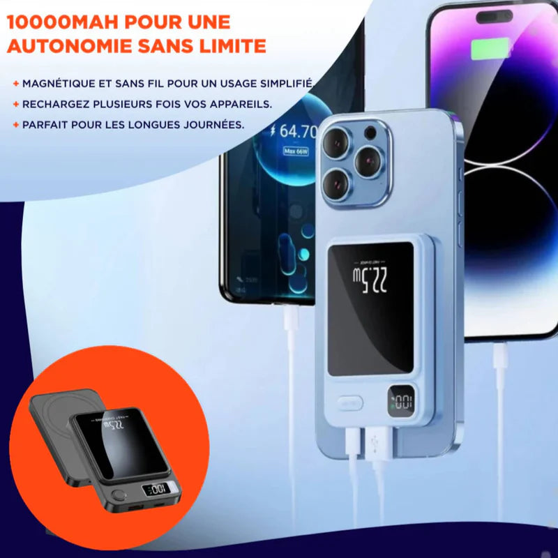 ChargeMax™ – Batterie Externe Magnétique Ultra-Puissante