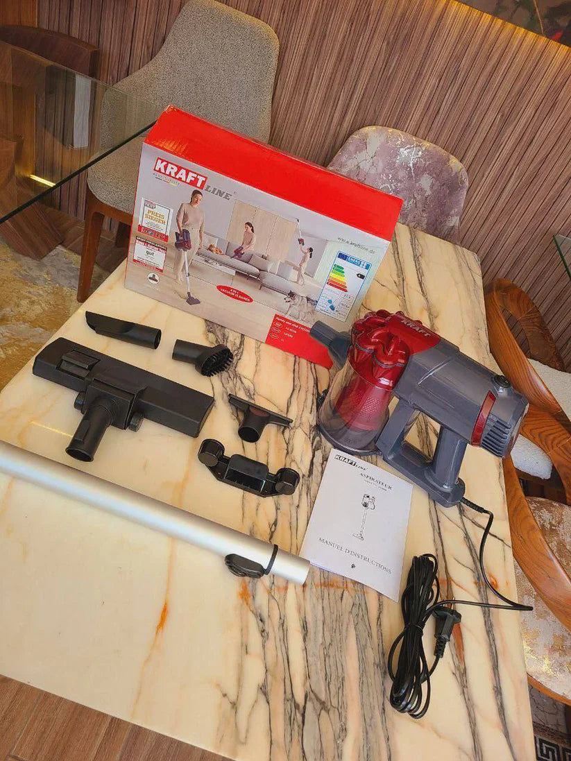 Aspirateur Kraft Line 12-en-1 – 3000W, Tube Aluminium & Filtre Cyclonique