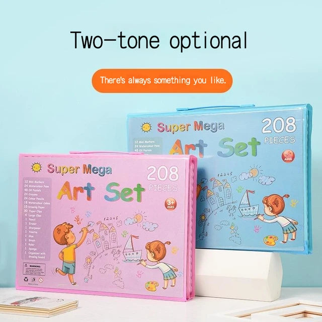 Kit d'Art Créatif pour Enfants – 208 Pièces Complètes