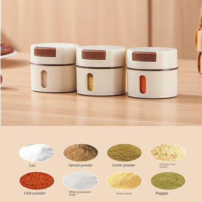 🌿✨ Distributeur mural rotatif d’épices 6 en 1 – Organisation élégante et pratique pour votre cuisine !