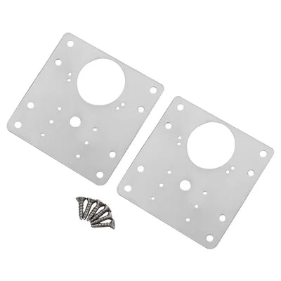 6 Pcs Charnières de Fixation pour Portes d'Armoire – Acier Inoxydable Robuste
