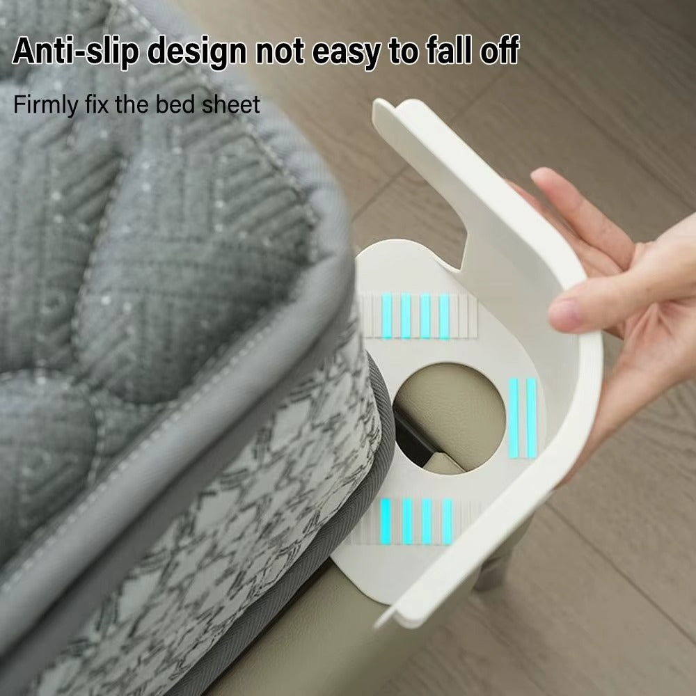 مجموعة مشابك زاوية 4-في-1 لملاءات السرير – تثبيت قوي وتنظيم أنيق (GA)