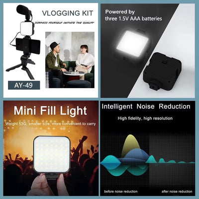 Kit Vlogging AY-49 – Votre Studio Mobile Tout-en-Un