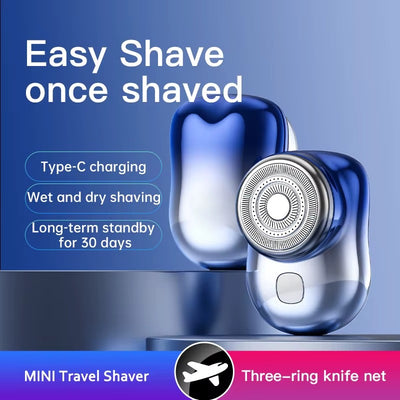 Mini Rasoir Électrique Portable – USB Type-C, Haute Précision, Étanche IPX7