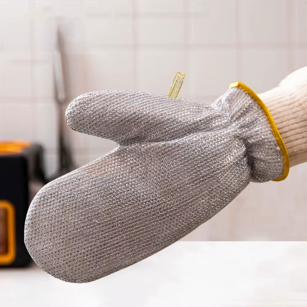 2 × قفازات متعددة الاستخدامات قابلة لإعادة الاستخدام – للتنظيف وغسل الأطباق