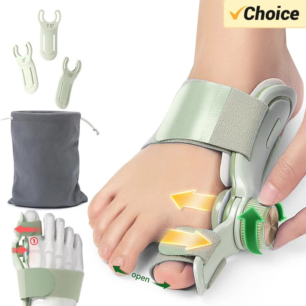 Correcteur d’orteil (Hallux Valgus) – Orthèse ajustable &amp; rotative 180°