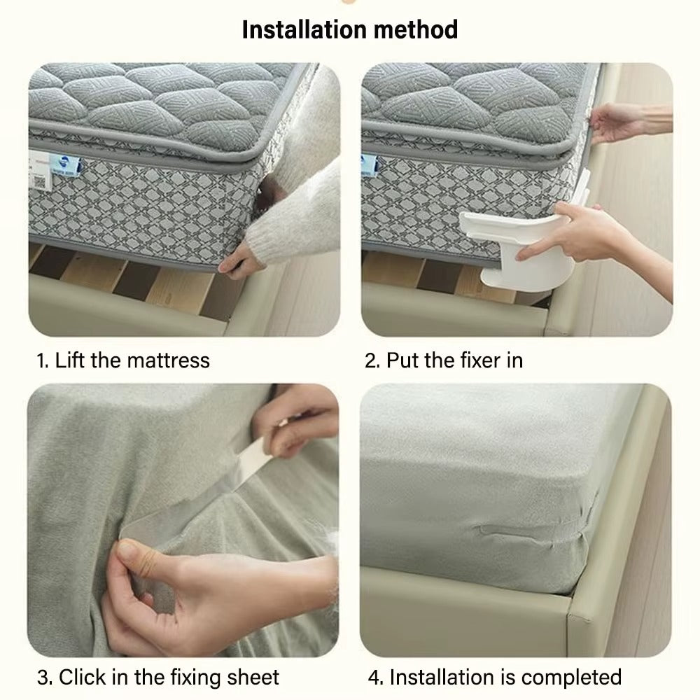 مجموعة مشابك زاوية 4-في-1 لملاءات السرير – تثبيت قوي وتنظيم أنيق (GA)