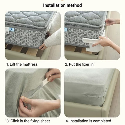 مجموعة مشابك زاوية 4-في-1 لملاءات السرير – تثبيت قوي وتنظيم أنيق (GA)