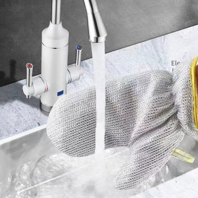 2 × قفازات متعددة الاستخدامات قابلة لإعادة الاستخدام – للتنظيف وغسل الأطباق