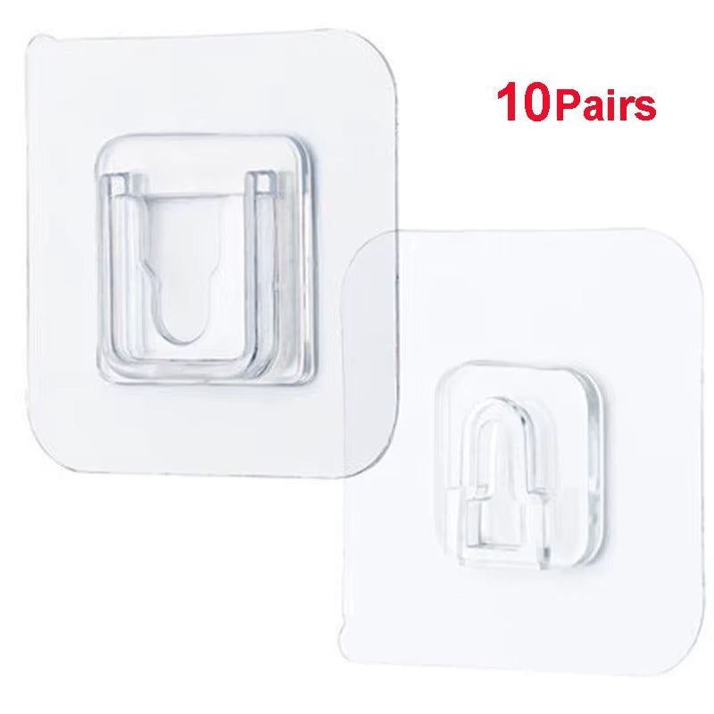 Lot de 10 Crochets Muraux Adhésifs Double Face – Fixation Puissante et Invisible